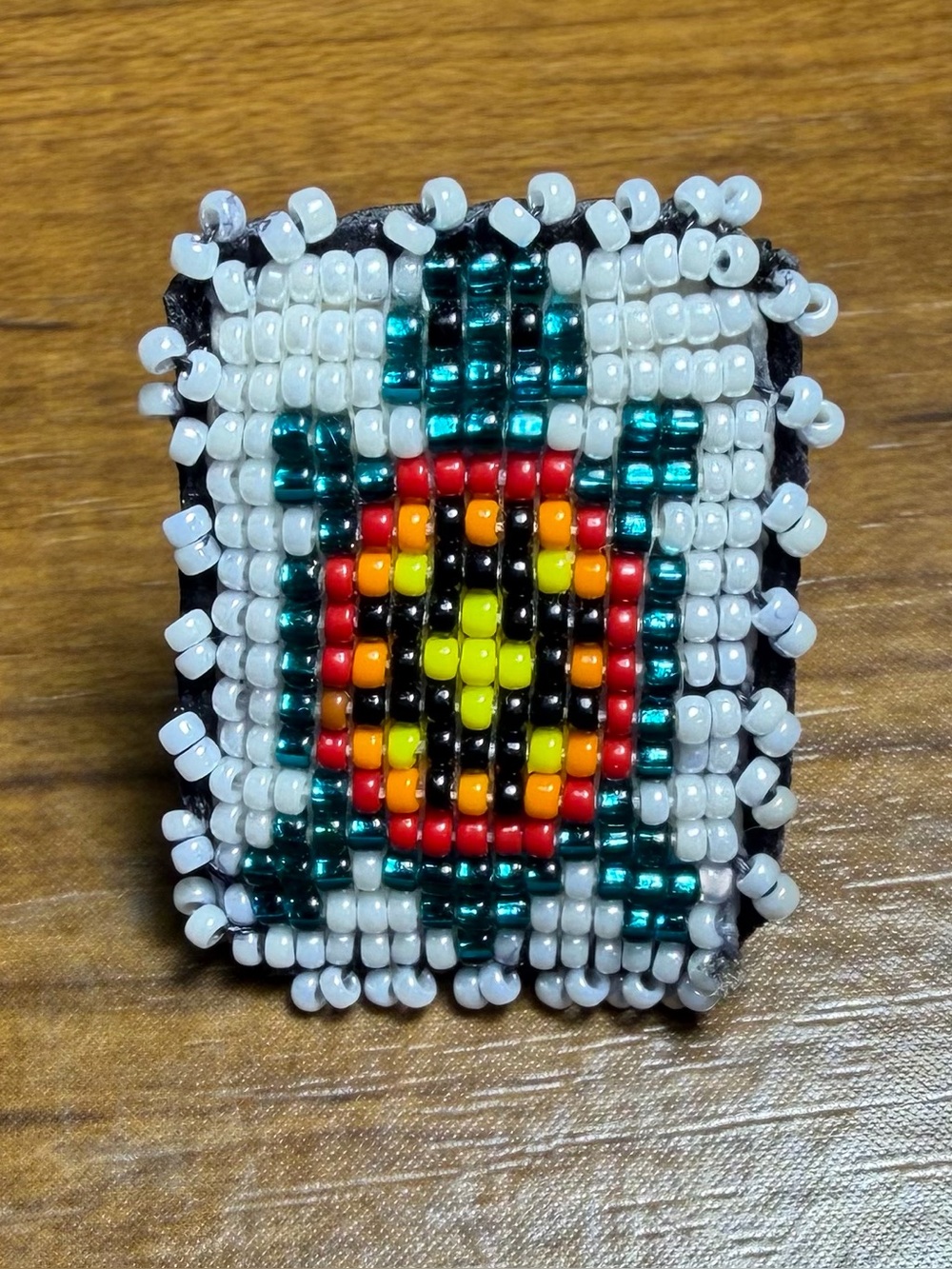 Handmade Roberta Denally Beaded Adjustable Ring – New
